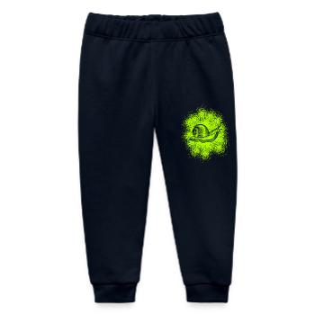 Cute snail with snail shell - Baby Organic Sweatpants by Stanley/Stella - navy - Front