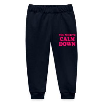 You need to calm down - Baby Organic Jogginghose Baby Tumbler von Stanley/Stella - Navy - Vorne