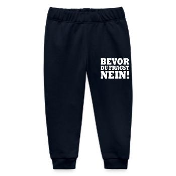 Bevor du fragst nein - Baby Organic Jogginghose Baby Tumbler von Stanley/Stella - Navy - Vorne