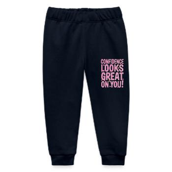 Self-confidence suits you very well - Baby Organic Sweatpants by Stanley/Stella - navy - Front