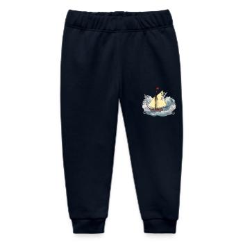 Schiff Schiffe Segelschiff Segler Yolle Käpten See - Baby Organic Jogginghose Baby Tumbler von Stanley/Stella - Navy - Vorne