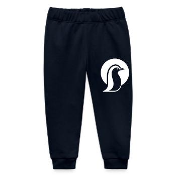 Penguin silhouette at the South Pole minimalist - Baby Organic Sweatpants by Stanley/Stella - navy - Front