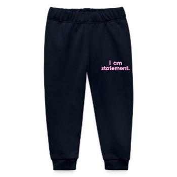 statement txt pink - Baby Organic Sweatpants by Stanley/Stella - navy - Front
