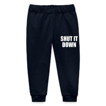 shut it down - Baby Organic Jogginghose Baby Tumbler von Stanley/Stella - Navy - Vorne