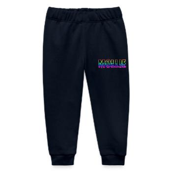 mollie rs rainbow - Baby Organic Sweatpants by Stanley/Stella - navy - Front