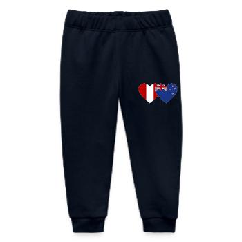 Peru Neuseeland Flagge Herz - Baby Organic Jogginghose Baby Tumbler von Stanley/Stella - Navy - Vorne