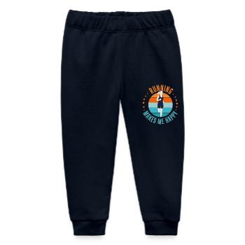 Running Makes Me Happy - Baby Organic Sweatpants by Stanley/Stella - navy - Front