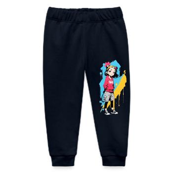 Street Art Girl 232343 - Baby Organic Sweatpants by Stanley/Stella - navy - Front