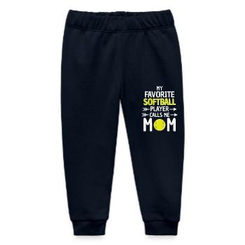 Softball Mom Saying Softball Mom - Baby Organic Sweatpants by Stanley/Stella - navy - Front