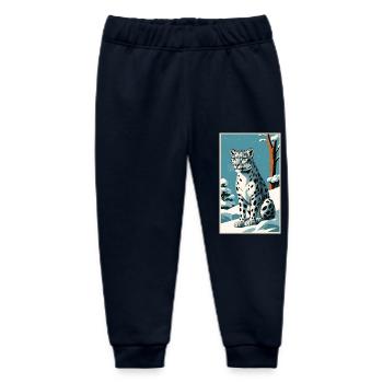 Snow Leopard | Leopard | Predator - Baby Organic Sweatpants by Stanley/Stella - navy - Front