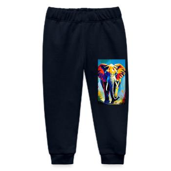 Elefant | Wildtier | Afrika | Kindermotive - Baby Organic Jogginghose Baby Tumbler von Stanley/Stella - Navy - Vorne