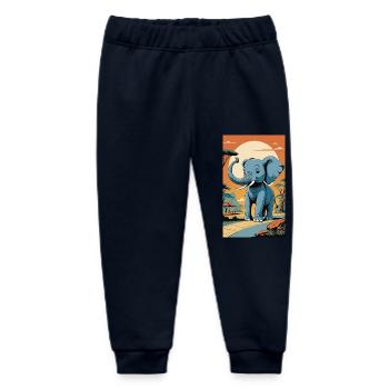 Elefant | Wildtier | Afrika | Kindermotive - Baby Organic Jogginghose Baby Tumbler von Stanley/Stella - Navy - Vorne