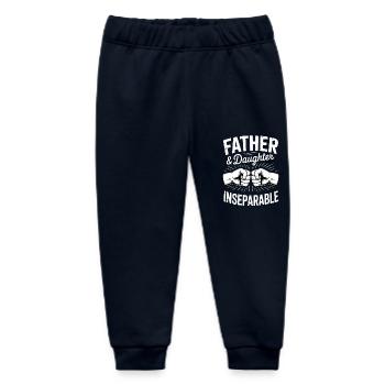 Father Daughter Inseparable Dad Daughter - Baby Organic Sweatpants by Stanley/Stella - navy - Front