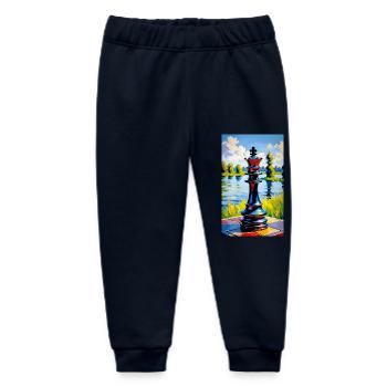 Chess | Chess piece | Chess player - Baby Organic Sweatpants by Stanley/Stella - navy - Front