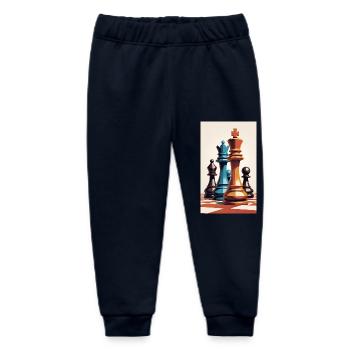 Chess | Chess piece | Chess player - Baby Organic Sweatpants by Stanley/Stella - navy - Front