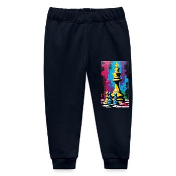 Chess | Chess piece | Chess player - Baby Organic Sweatpants by Stanley/Stella - navy - Front