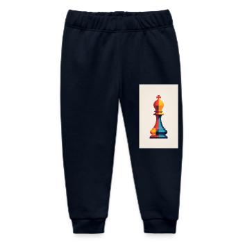 Chess | Chess piece | Chess player - Baby Organic Sweatpants by Stanley/Stella - navy - Front