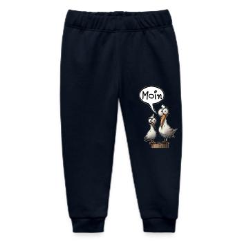 Seagull Seagulls Saying Moin Northern Germany - Baby Organic Sweatpants by Stanley/Stella - navy - Front