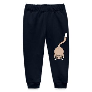 Lustige Katze von Hinten Zeigt Rückseite Arsch Fun - Baby Organic Jogginghose Baby Tumbler von Stanley/Stella - Navy - Vorne