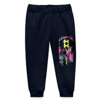 Cyborg Woman Futuristic Symbol - Baby Organic Sweatpants by Stanley/Stella - navy - Front