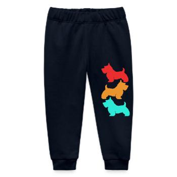 Scottish Terrier - Baby Organic Sweatpants by Stanley/Stella - navy - Front