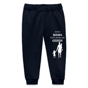 Wenn Mama ruft muss ich gehen Mama Mutter Kind - Baby Organic Jogginghose Baby Tumbler von Stanley/Stella - Navy - Vorne