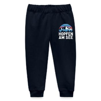 Hopfen am See Mountains Holiday Hiking - Baby Organic Sweatpants by Stanley/Stella - navy - Front