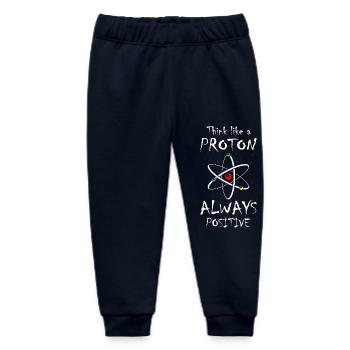 Think Like A Proton And Stay Positive Science - Baby Organic Jogginghose Baby Tumbler von Stanley/Stella - Navy - Vorne