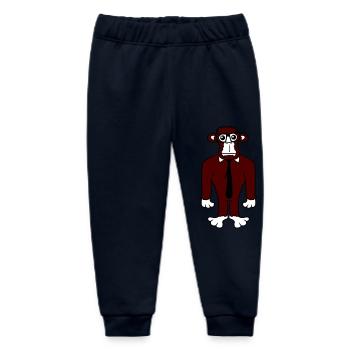 Schlauer Nerd Gorilla Hornbrille Geek Krawatte Fun - Baby Organic Jogginghose Baby Tumbler von Stanley/Stella - Navy - Vorne
