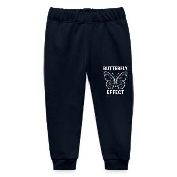 Butterfly Effect – Minimalist design with 3D - Baby Organic Sweatpants by Stanley/Stella - navy - Front