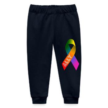 Queer Community Ally Loop - Baby Organic Sweatpants by Stanley/Stella - navy - Front