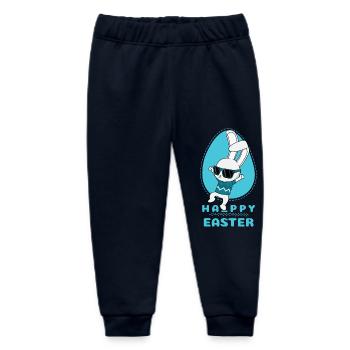 Happy Easter - Baby Organic Sweatpants by Stanley/Stella - navy - Front