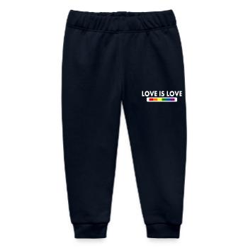 Love is love - Baby Organic Jogginghose Baby Tumbler von Stanley/Stella - Navy - Vorne