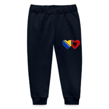 Bosnien Albanien Flagge Herz - Baby Organic Jogginghose Baby Tumbler von Stanley/Stella - Navy - Vorne