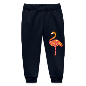 Flamingo aus Herbstblättern - Baby Organic Jogginghose Baby Tumbler von Stanley/Stella - Navy - Vorne