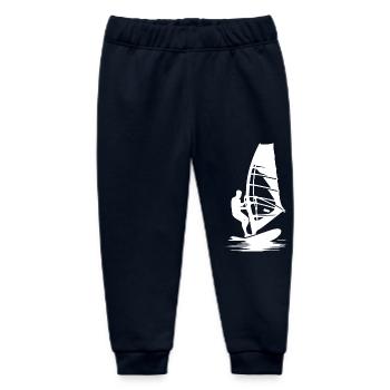 Windsurfers on water Windsurfing on the lake - Baby Organic Sweatpants by Stanley/Stella - navy - Front