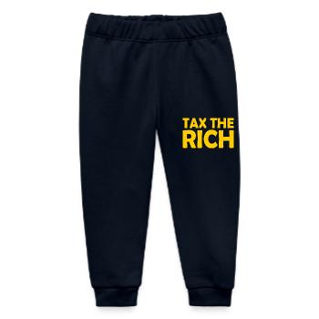 Tax the rich - Baby Organic Sweatpants by Stanley/Stella - navy - Front