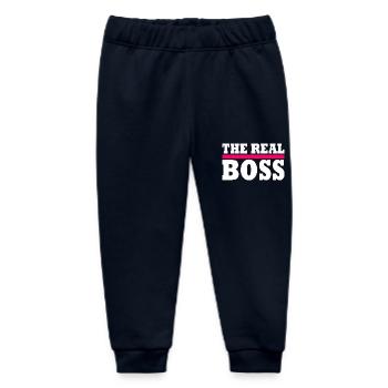 The real boss - Baby Organic Sweatpants by Stanley/Stella - navy - Front