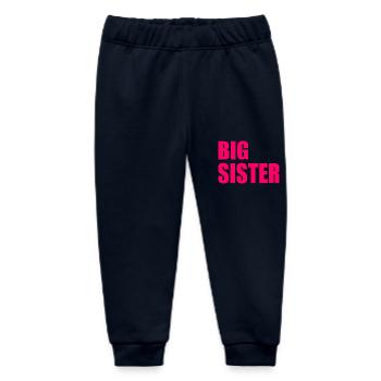 Big sister - Pantalon de jogging bébé bio Stanley/Stella - marine - Devant