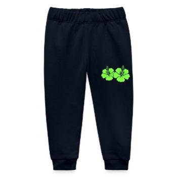 Hibiskus Blume - Baby Organic Jogginghose Baby Tumbler von Stanley/Stella - Navy - Vorne