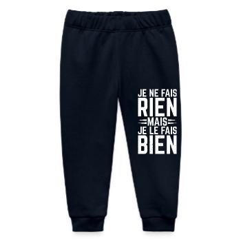 I don't do anything but I do it well - Baby Organic Sweatpants by Stanley/Stella - navy - Front