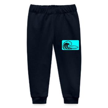 Surfboard Wave - Baby Organic Sweatpants by Stanley/Stella - navy - Front