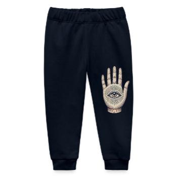 Auge in der Hand Mystisches Symboldesign - Baby Organic Jogginghose Baby Tumbler von Stanley/Stella - Navy - Vorne