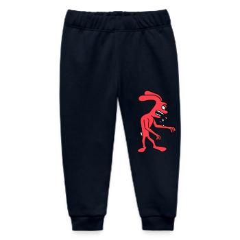 Bunny Monster Evil Ravenous Halloween Drool Spit - Baby Organic Sweatpants by Stanley/Stella - navy - Front