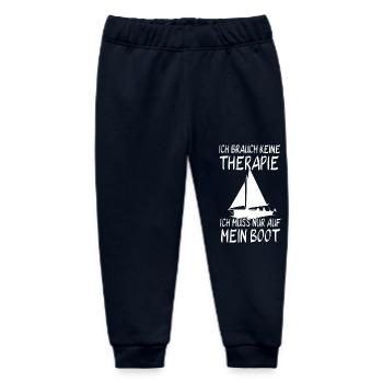 Brauch keine Therapie - Ich muss nur auf mein Boot - Baby Organic Jogginghose Baby Tumbler von Stanley/Stella - Navy - Vorne