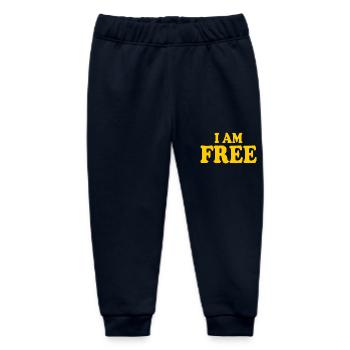 I am free - Baby Organic Sweatpants by Stanley/Stella - navy - Front
