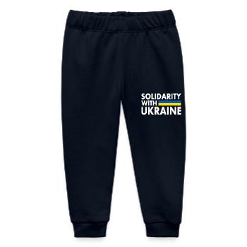 Solidarity with ukraine - Baby Organic Sweatpants by Stanley/Stella - navy - Front