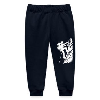 Bergsteiger beim Hobbysport am Berg - Baby Organic Jogginghose Baby Tumbler von Stanley/Stella - Navy - Vorne