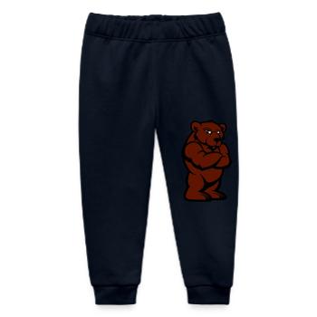 bär comic - Baby Organic Jogginghose Baby Tumbler von Stanley/Stella - Navy - Vorne