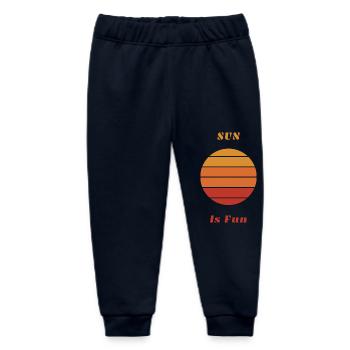 Sun is fun - Baby Organic Sweatpants by Stanley/Stella - navy - Front